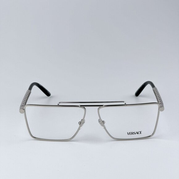 Versace VE1295 1000 BRAND NEW Eyeglasses Silver Demo Pilot Unisex - Picture 4 of 10